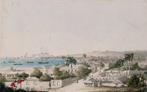 A View of Carlisle Bay and Bridgetown, Barbados by Charles Emilius Gold