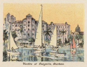 South Africa: Yachts at Congella, Durban by Charles Ernest Peers