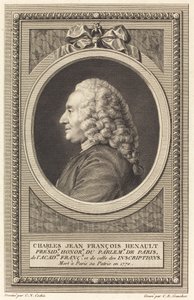 Charles Jean Francois Henault by Charles Etienne Gaucher after Charles Nicolas Cochin II