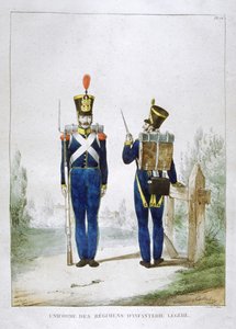 Uniform of a Regiment of Light Infantry, France by Charles Etienne Pierre Motte