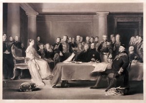 Queen Victoria Presiding at the Council on Her Accession to the Throne, 1846 by Charles Fox