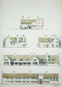 Proposed house at Higham Woodford, Essex for Lady Henry Somerset by Charles Francis Annesley Voysey