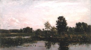 A Bend in the River Oise by Charles Francois Daubigny