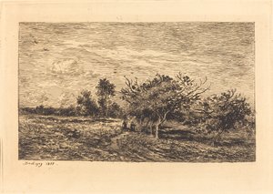 Apple Trees in Auvers by Charles Francois Daubigny