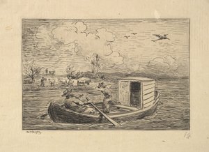 Calling to Shore by Charles Francois Daubigny
