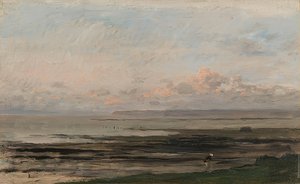 The Sea at Low Tide by Charles Francois Daubigny