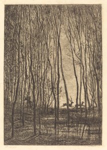Deer in the Woods by Charles Francois Daubigny