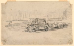 A farm wagon, ca. 1850 by Charles Francois Daubigny