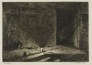 Interior of an Inn (The Corridor of an Inn) by Charles Francois Daubigny