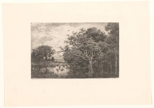 Marsh with Storks by Charles Francois Daubigny