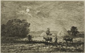 Moonlight at Valmondois by Charles Francois Daubigny