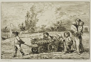Moving in with the Wagon by Charles Francois Daubigny