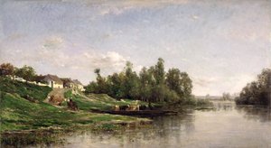 River Scene, 1859 by Charles Francois Daubigny