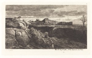 Ruins of the Chateau of Cremieux by Charles Francois Daubigny