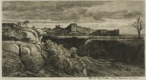 Ruins of the Château of Crémieux (Isère) by Charles Francois Daubigny