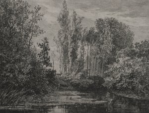 Stags at the waters edge, 1850