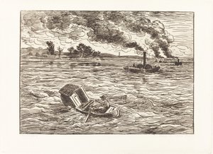 Steam Boats by Charles Francois Daubigny