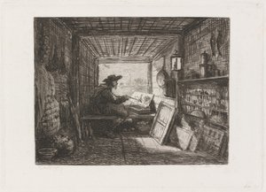Studio on the Boat by Charles Francois Daubigny