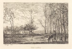Sunset by Charles Francois Daubigny