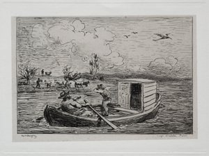 The Boat Trip: Le Mot de Cambronne (The Slanging Match) by Charles Francois Daubigny