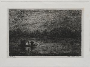 The Boat Trip: Night Voyage or Net Fishing (second version), 1861 by Charles Francois Daubigny