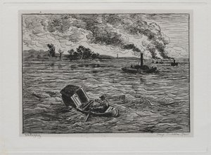 The Boat Trip: The Steamboats or Watch Out for the Steamers by Charles Francois Daubigny