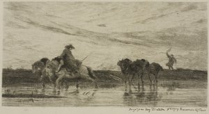The Dray Horses by Charles Francois Daubigny