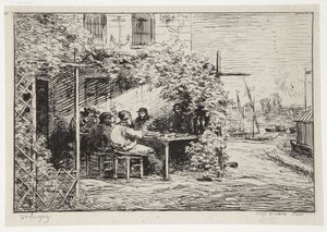 The Farewell Breakfast at Asnières by Charles Francois Daubigny