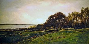 The Pre des Graves at Villerville by Charles Francois Daubigny