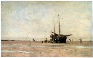 The Seashore, End of the 1860s Early 1870s by Charles Francois Daubigny