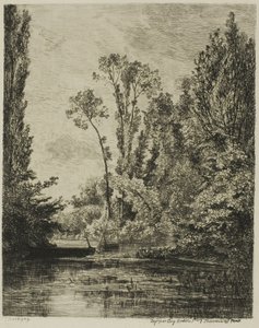The Virgin Islands at Bezons (The Fishing Hole) by Charles Francois Daubigny
