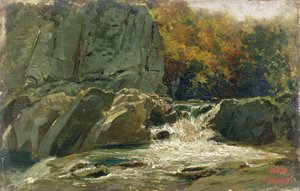 The Waterfall by Charles Francois Daubigny