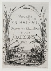 Title Frontispiece for the Album: The Boat Trip by Charles Francois Daubigny