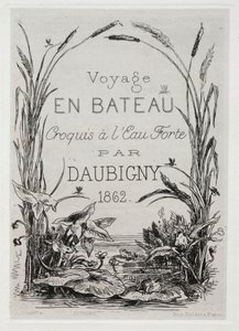 Title Frontispiece for the Album: The Boat Trip by Charles Francois Daubigny