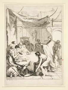 Feeding the Hungry, from the series Seven Works of Mercy by Charles Francois Hutin