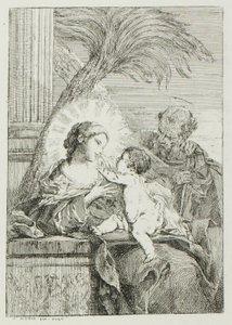 Rest of the Holy Family in Egypt by Charles Francois Hutin