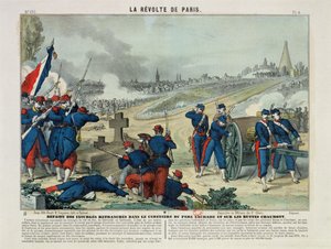 Defeat of the Rebels Entrenched in the Cemetery of Pere Lachaise and on Chaumont Hill, 1871 by Charles Francois Pinot