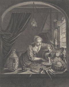 Milkmaid after the painting of G. Dou in the Cabinet of Mr. Poullain