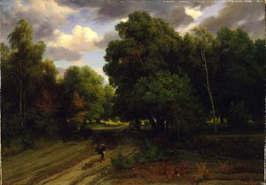 The Crossroads of the Eagle’s Nest, Fontainebleau Forest by Charles Francois Daubigny