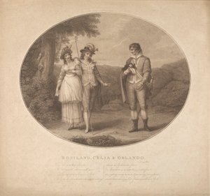Rosalind, Celia and Orlando - "As You Like It", Act III, Scene II by Charles Gauthier Playter