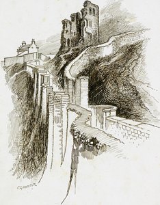 Scarborough Castle, North Yorkshire by Charles George Harper