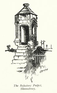 The Refectory Pulpit, Shrewsbury by Charles George Harper
