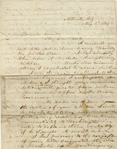 Letter signed C. Gibson, Atlantic City, to Governor Gamble, August 2, 1861 by Charles Gibson