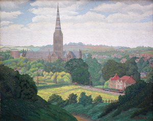 Salisbury Cathedral by Charles Ginner