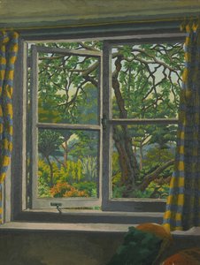 Through a Cottage Window, Shipley, Sussex by Charles Ginner