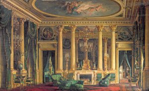 A Salon in the Hotel of Monsieur Basile Parent, Place Vendome, Paris, 1866 by Charles Giraud