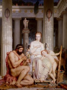 Hercules at the Feet of Omphale by Charles Gleyre