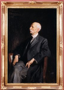 Manuel Patricio Rodriguez Garcia seated in armchair by Charles Goldsborough Anderson