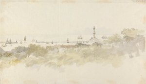 Genoa - A Seascape with Shipping by Charles Gore