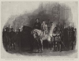 Historical Aspects of Hampton Court, Edward VI and the Protector Somerset, The Night Alarm by Charles Green